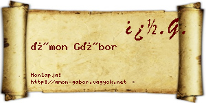 Ámon Gábor névjegykártya