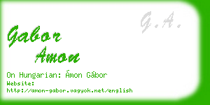 gabor amon business card